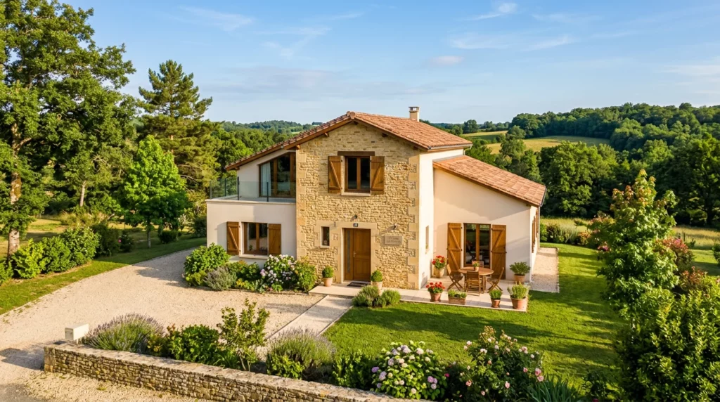 Maison neuve avec terrain dans la campagne du Périgord près de Sarlat