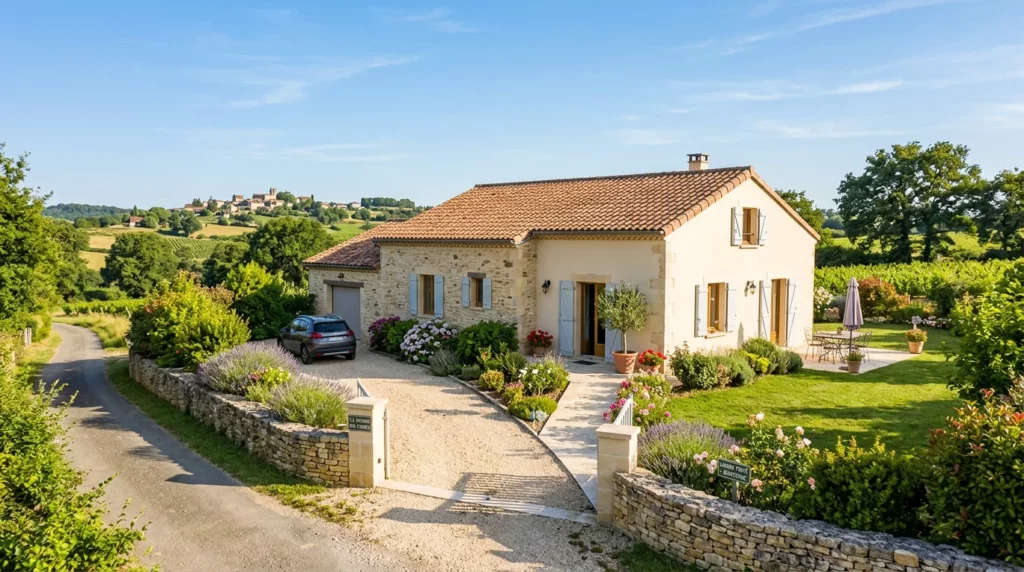 Maison individuelle neuve dans la campagne de Dordogne