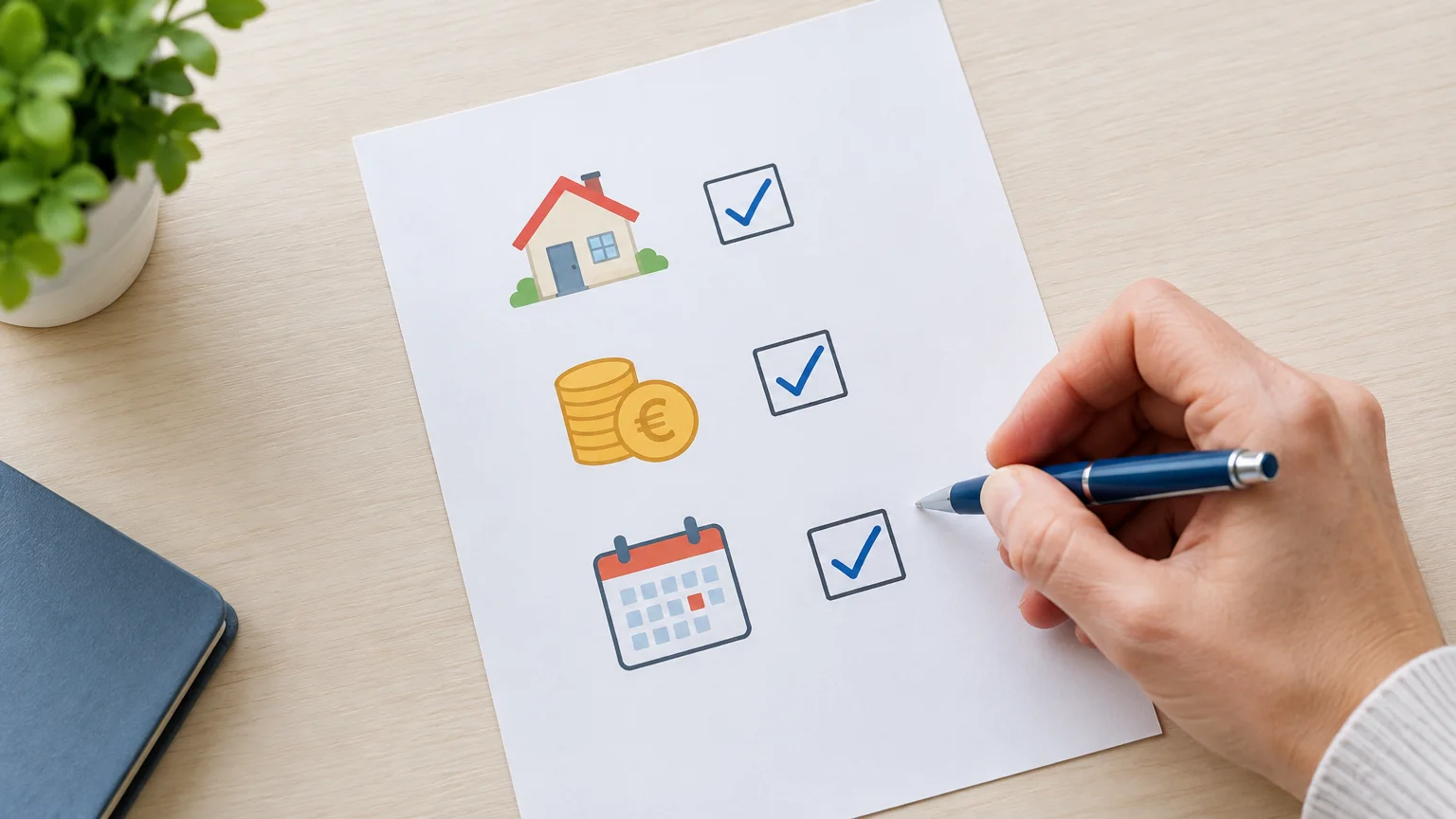 Liste de vérification visuelle pour préparer le financement d’une construction