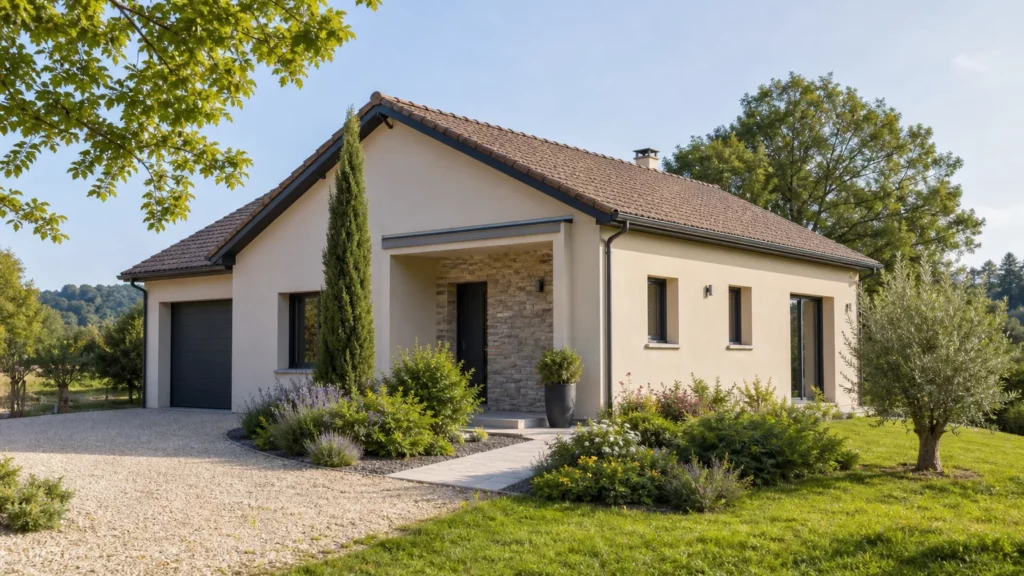 Maison contemporaine entourée de verdure en Dordogne