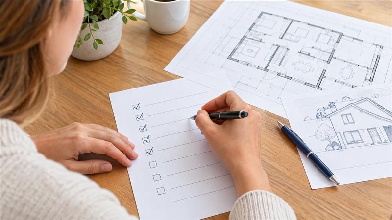 Préparation d’un projet de construction de maison individuelle avec plans et liste des besoins